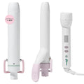 Mane The Power Curl Collection Hair Kit - 1.25" Curling Wand Styling Attachment + 1" Curling Iron Styling Attachment + Power Bottom Base - Designed with Dual Voltage for Travel (3 Count)