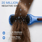 Ceramic Ionic Hair Straightener Brush (Gentian Blue)