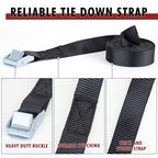 1" x 12 ft Lashing Straps (6 PK / Black)
