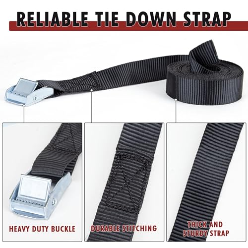 1" x 12 ft Lashing Straps (6 PK / Black)