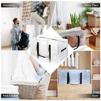 6 Pack Heavy Duty Extra Large Moving Bags with Black Handles (Clearblack-6)
