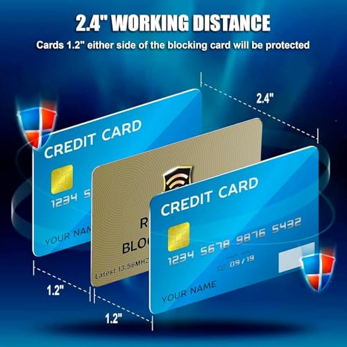 5 Pack RFID Blocking Card for Credit Debit ID Card (Golden)