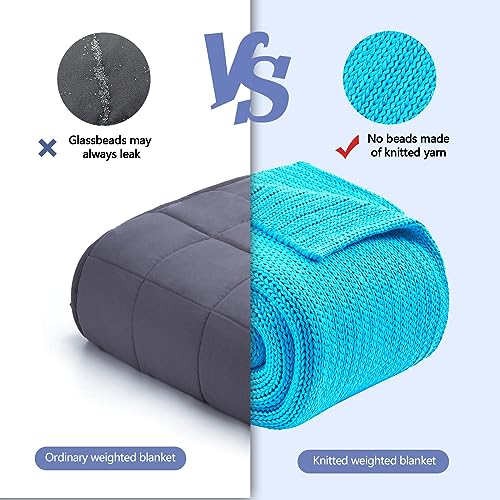 Knitted Weighted Blanket (32-jewel Blue / 50" x 60" | 7lbs)