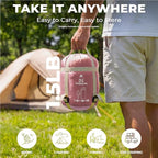 Warm Weather Lightweight Sleeping Bag for Adults (1.6lb-Peach Pink‌)