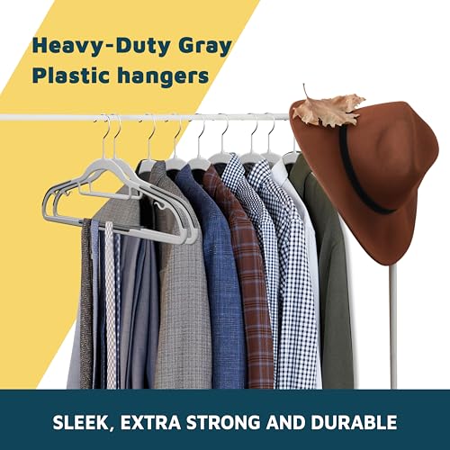 Plastic Clothes Hanger Set (Gray / 20 Pack)