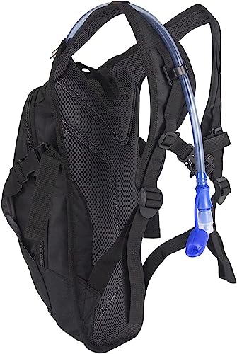 Lightweight Hydration Backpack with 2L Water Bladder Water Backpack Hydration Pack for Cycling Running Biking Hiking Backpack Black (Black)