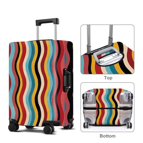 Stripe Luggage Cover Washable Suitcase Protector Anti (Stripe / S(20-22inch suitcase))