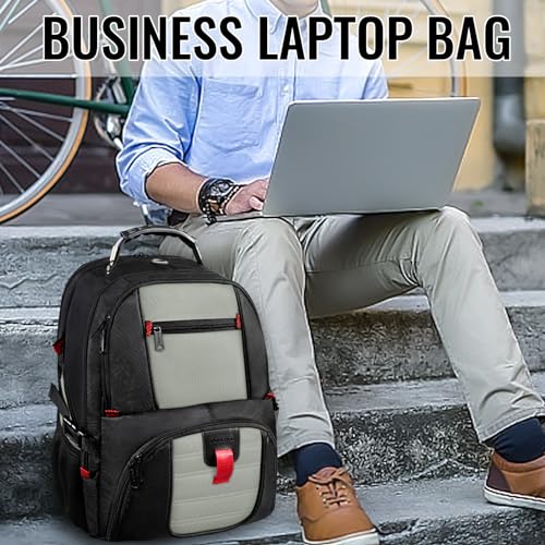 Large Laptop Backpack for Men (18.4 Inch / Grey)