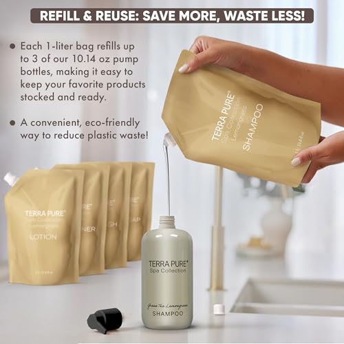 Spa Shampoo Refill Bag (33.8 Fl Oz (Pack of 1) / Shampoo)