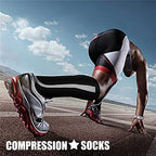 Compression Socks for Women & Men Circulation (Small-Medium / 19 Strip-black/White/Pink)