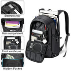 35 Liter Anti Theft Backpack with Tracker Tag (15.600inch / A-black)