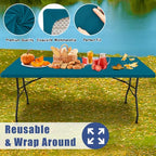 2 Pack Rectangle Spandex Fitted Table Cloth (Peacock Blue / 96" x 30" (Rectangular))