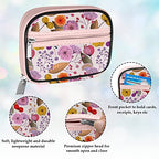 Weekly Travel Pill Organizer Cute Pill Case with 7 Day Pill Box (1 Case + 1 Box / A. Bloom 03.)