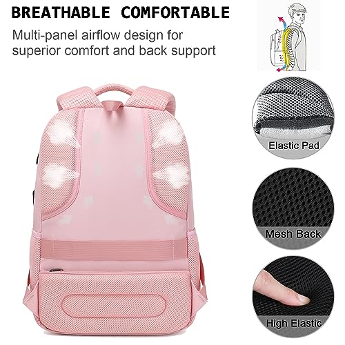 Laptop Backpack (Laptop / 15.6 Inch / Light Pink)