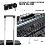 PC Hardside Carry On Luggage (A2-Jet Black (zipperless closure) / 22.5")