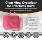 Pink Clear Makeup Bag (Large / Pink)