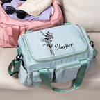 Personalized Travel Duffle Bag for Women (Birth Flower Bouquet)