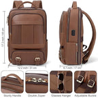 Leather Laptop Backpack (15.6inch / Leather-brown)