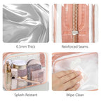 TSA Approved Toiletry Bag (4 Rose Pink / Pure TSA Series (4 Medium))
