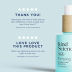 Kind Science Firming Face Serum for Women - Hyaluronic Acid Serum for Face Visibly Smooths Wrinkles - Bakuchiol Retinol Alternative with Peptides - Anti Aging Skin Care for Sensitive Skin, 1 fl oz