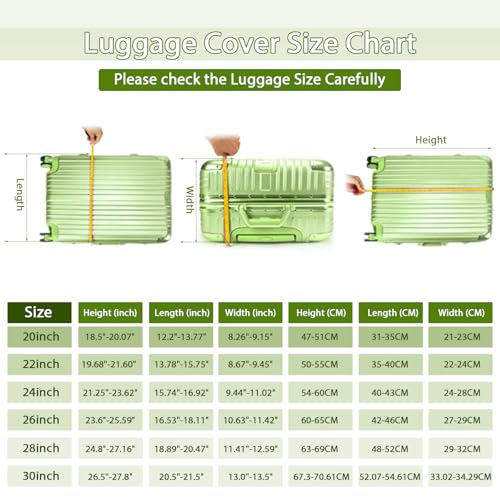 Thicken Clear Luggage Cover Protector (Clear-Black Frame / 30")