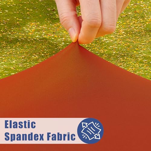 2 Pack Rectangle Spandex Fitted Table Cloth (Rust / 48" x 30" (Rectangular))