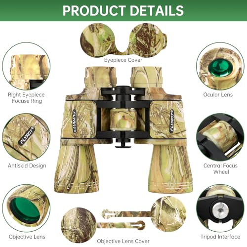 20x50 High Powered Binoculars for Adults (Yellow Camouflage)
