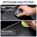 36"x19" Matte Black Undermount Double Bowl Workstation Kitchen Sink (Matte Black / 36" (50/50))