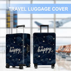 Luggage Cover Washable Suitcase Protector Anti (Be Happy / S(fits 20-22inch suitcase))