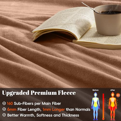 Fleece Blanket Twin Size 66"x90" (Clay / Twin(66" X 90"))