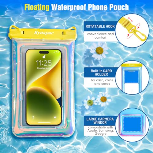Floating Waterproof Phone Pouch [Up to 8.5"] (Regular Size [8.5inch] / Iridescent)
