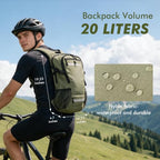 20L Hydration Backpack with 3L Water Bladder Water Backpack for Hiking Hydration Pack Insulated Daypack for Commuting Army Green (Army Green / 3L Bladder)