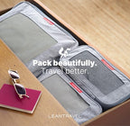 Premium Compression Packing Cubes for Travel (Grey / Large)