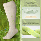 Plus Size Compression Socks for Women&Men Viscose for Bamboo Wide Calf 15 (4X-Large / 3 Pairs-cream/Beige/Brown)