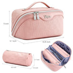 Travel Makeup Bag Cosmetic Bags for Women (G-3-Pink)
