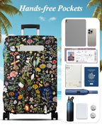 Luggage Cover for Suitcase Tsa Approved Protector (Small (21-23 inches) / Flower)