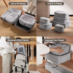 TripCozy Compression Packing Cubes (Grey / Set of 4)