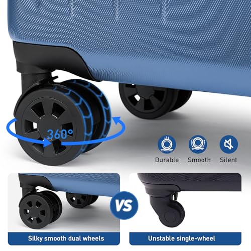 Luggage Sets 2 Piece Hardshell Suitcase with TSA Lock (Royalblue / 2Pcs Set(20"/24"))