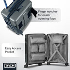 Patented Connecting Hard Shell 3 Piece Luggage Set (Slate Grey / 3-Piece Set)