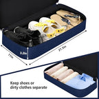 Weekender Bag for Women 21.5" Travel Duffel Large Carry On Bag 3PCS (Large / 9a-Blue)