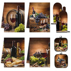 Wine Grapes Kitchen Decor Set (Vintage Wine)