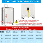 Clear Luggage Cover Protector with Front Pocket Zipper 32 Inch (32inch / 80%clear 20%grey)