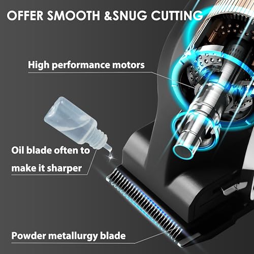 Hair Clippers for Men Hair & Beard Trimmer T Blade Barber Clippers (2290black)