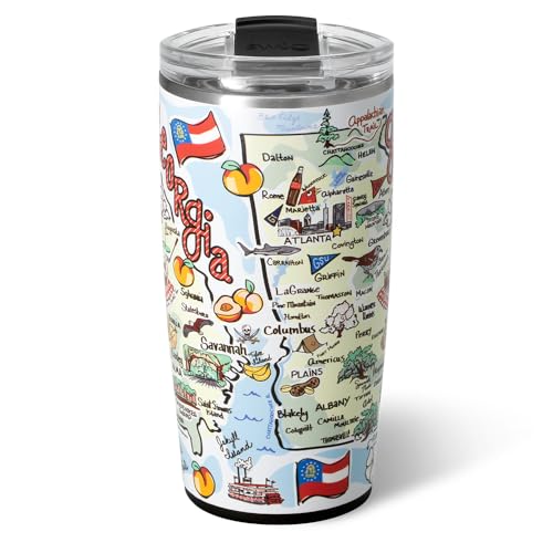 22oz Insulated Travel Mug with Handle & Lid (Georgia / 22 Ounces)