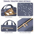 Hanging Toiletry Bag for Women Travel (Grey Blue / Large)