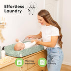 2 Pack Organic Changing Pad Covers for Girl (DinoDood)