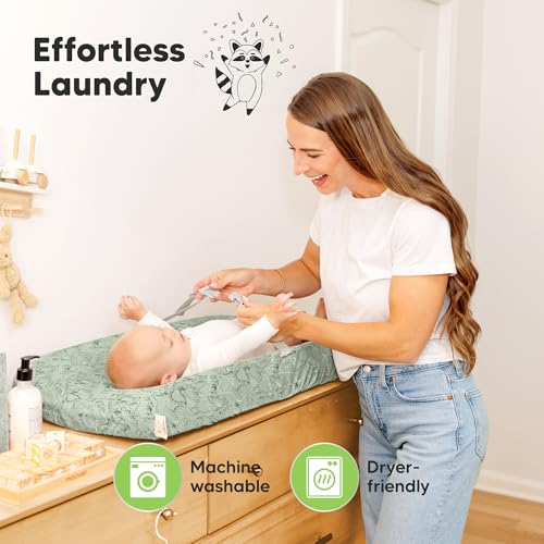 2 Pack Organic Changing Pad Covers for Girl (DinoDood)