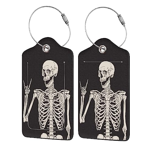 2 Pack Luggage Tag for Suitcase (Human Skeleton)