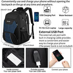 Extra Large Travel Laptop Backpack for Men 55L (18.4 inch / Blue)