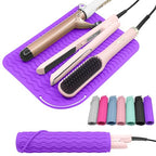 Plus Size Silicone Heat Resistant Mat for Hair Tools (Purple)